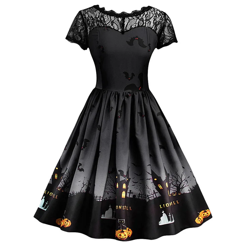 2018 Halloween Dress Women Sexy Lace Bandage Black Dress Bodycon Backless Party Dress Vestidos Offer Dropshipping #G13 (3)