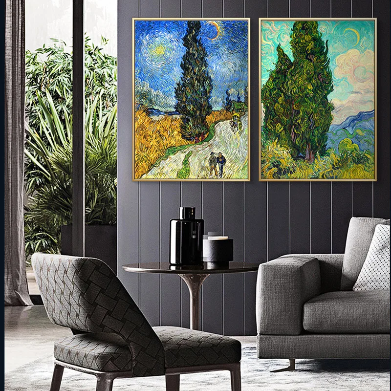 

Abstract Van Gogh Famous Oil Painting Home Decor Vase Landscape Sunflower HD Canvas Painting Art Wall Pictures For Living Room