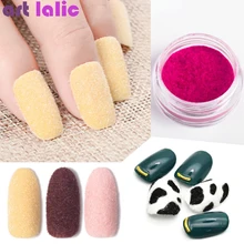 1 коробка пушистый Флокированный бархатный блеск для ногтей порошок пыль пигмент для ногтей УФ Гель-лак порошок зима Рождество Хэллоуин украшения