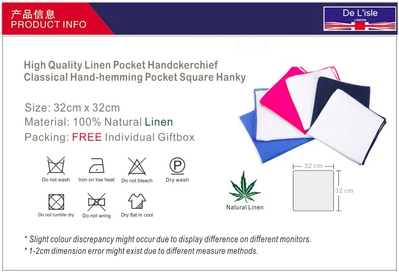 Высокое качество 100% лен карман Handckerchief Мода карман квадратный Hanky с Giftbox-factory outlet