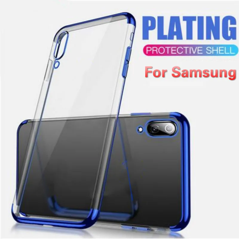 

Slim Plating Case for Samsung Galaxy A10 A20 A20E A30 A40 A40S A50 A60 A70 A80 A90 Case For S10 5G S10 Plus Silicone Back Cover