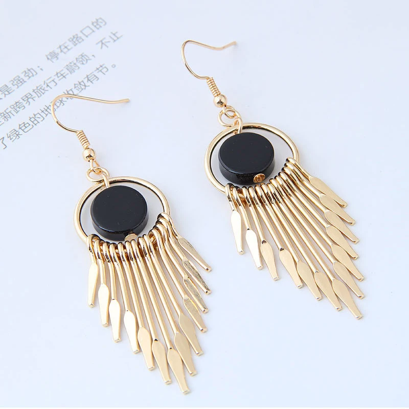 KEJIALAI простая Сережка-вкрутка s женские модные геометрические серьги Элегантные золотые серебряные кисточки женская простая Сережка-вкрутка E6322