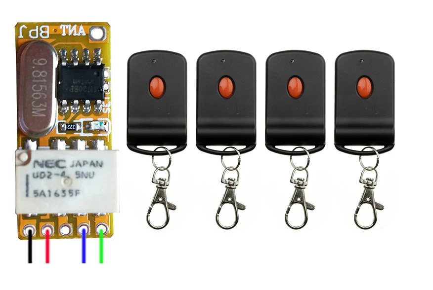 DC 3.5V 3.7V 5V 6V 7.4V 9V 12V Wireless Mos Mini Remote Switch Control Receiver +Transmitters | Обустройство дома