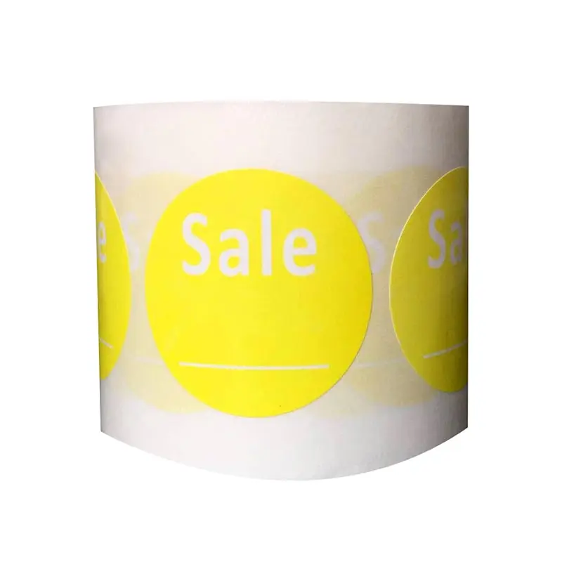 

Yellow Sale Labels with Write Your Own Price - Retail Stickers for Store Clearance Items - 1.5" Round - 500 Total Stickers Roll