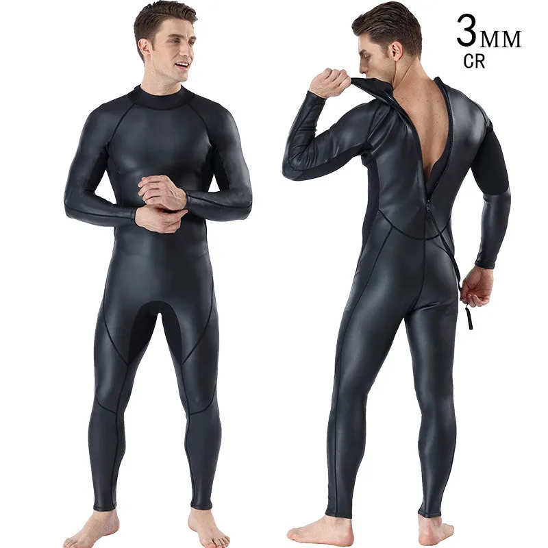 

3MM Men's Diving Suit Bare CR Bare skin Conjoined Diving Suit For Cold Protection Warmth Preservation MY125