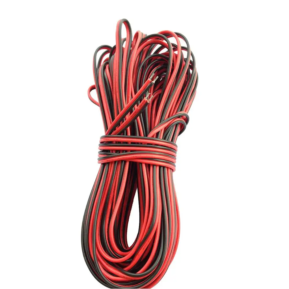 22 Awg изолированный медный провод электрические кабели 2Pin Красный Черный кабель