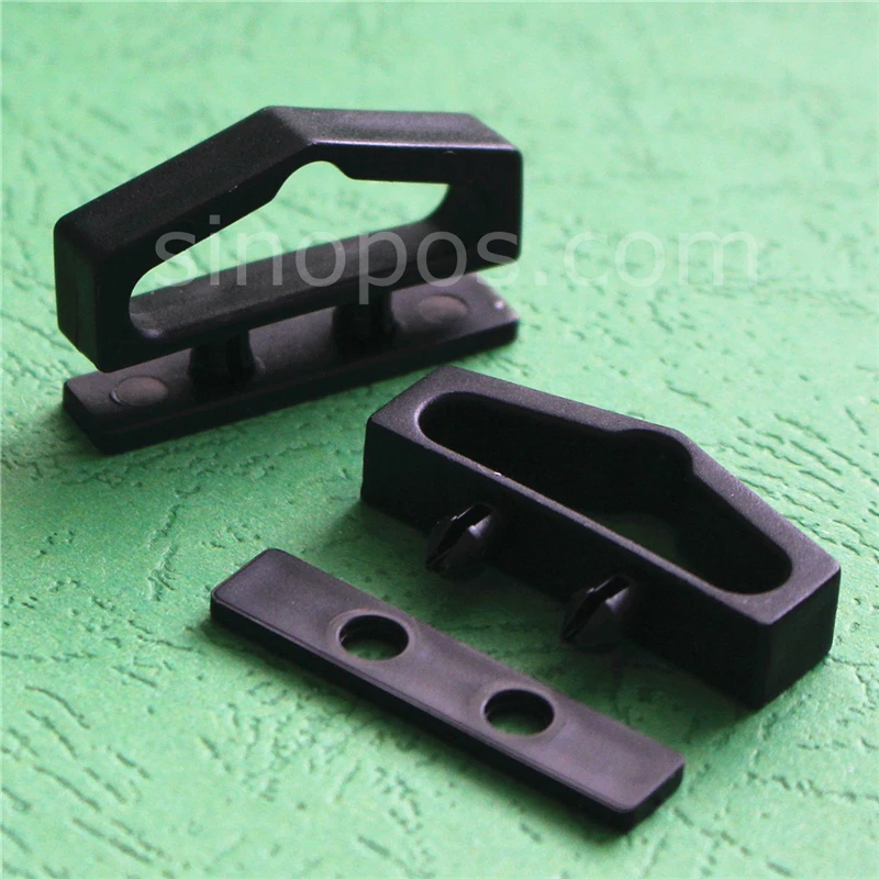 

Snap Clip Combined Heavy Hang Tabs, box package euro hanger slot hole black hanging tab merchandise header hook plastic display