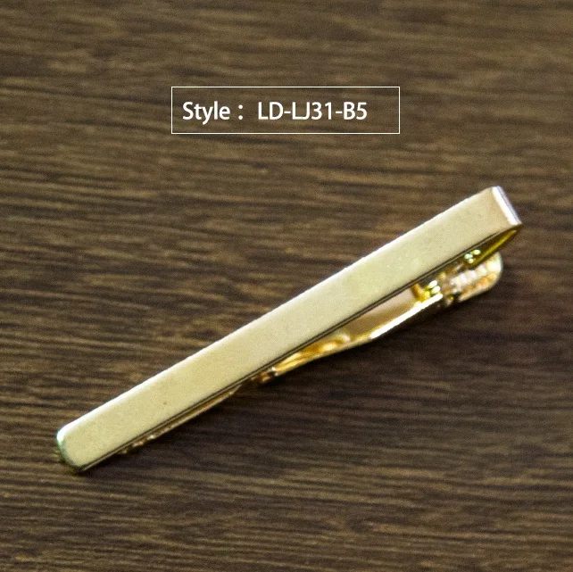 Новинка, простой модный стиль, зажим для галстука для мужчин, металлический, серебряный, золотой тон, простая застежка, практичная застежка для галстука, булавка для галстука для мужчин, подарок - Окраска металла: LD-LJ31-B5