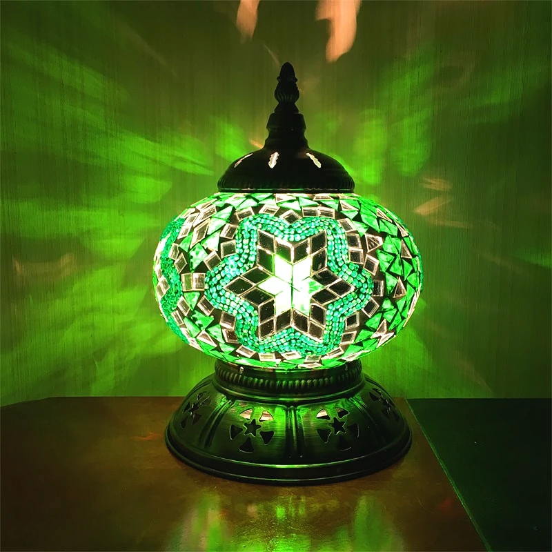 المتوسط مكافحة مصباح الرجعية رومانسية العرقية نمط نوم خزانة خزانة مشروبات جمع مجلس الوزراء شريط فسيفساء الجدول مصباح