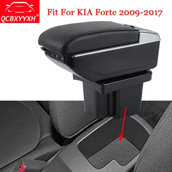 

QCBXYYXH Car Styling ABS Car Armrest Box Center Console Storage Box Holder Case Fit For KIA Forte 2009-2017 Auto Accessories