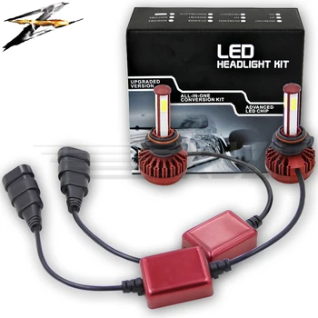 

2 pcs led bulb accessories IP68 8000lm red headlamp H1 H4 H7 9005 9006 80 W 12v R7 auto headlight car lighting system
