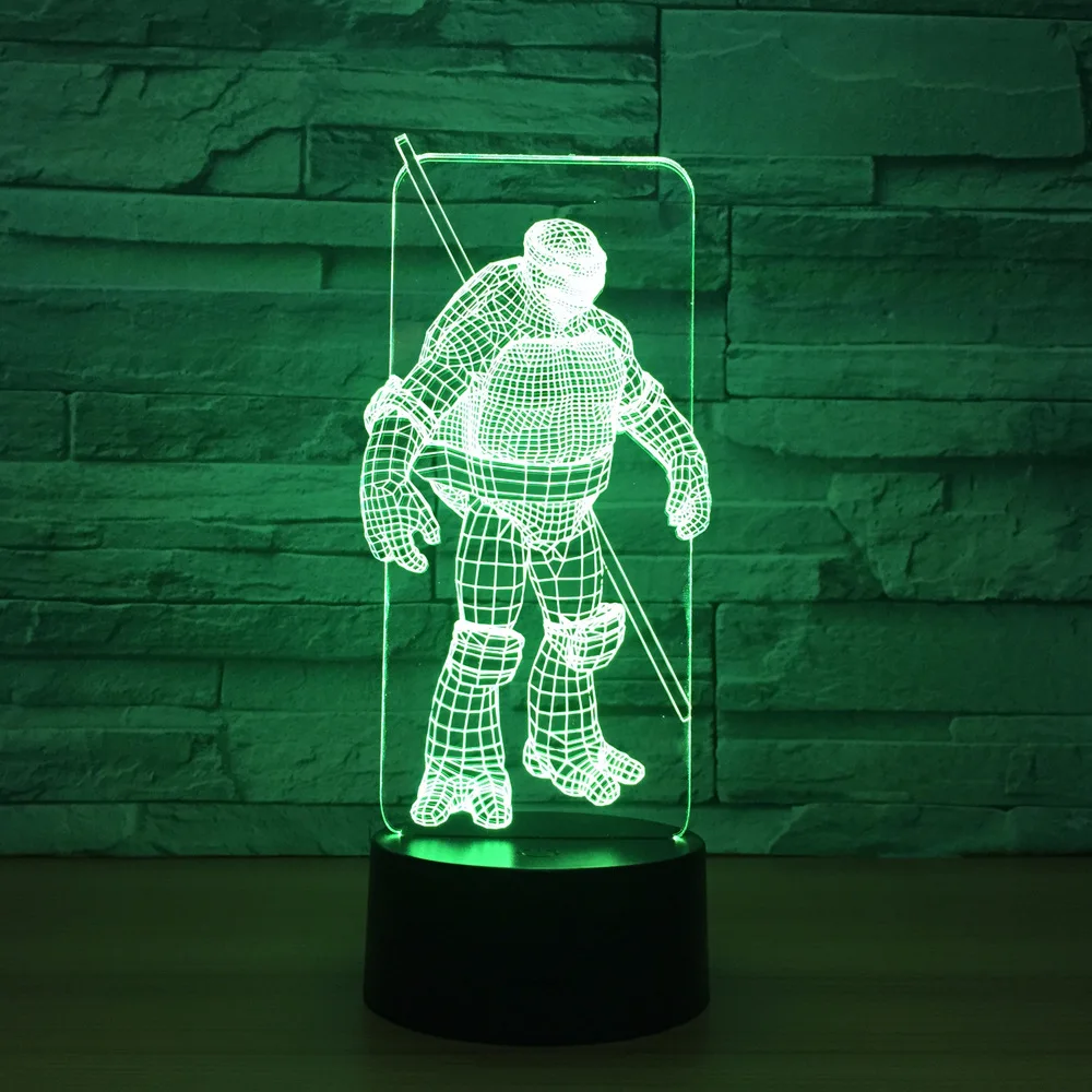 Ninja Turtle 3D Visual Bulb Optical Illusion Colorful Table Lamp LED Night Light Novelty Transparent Acrylic Lampara Kids Gift Ninja Turtle 3D Visual Bulb Optical Illusion Colorful Table Lamp LED Night Light Novelty Transparent Acrylic Lampara Kids Gift