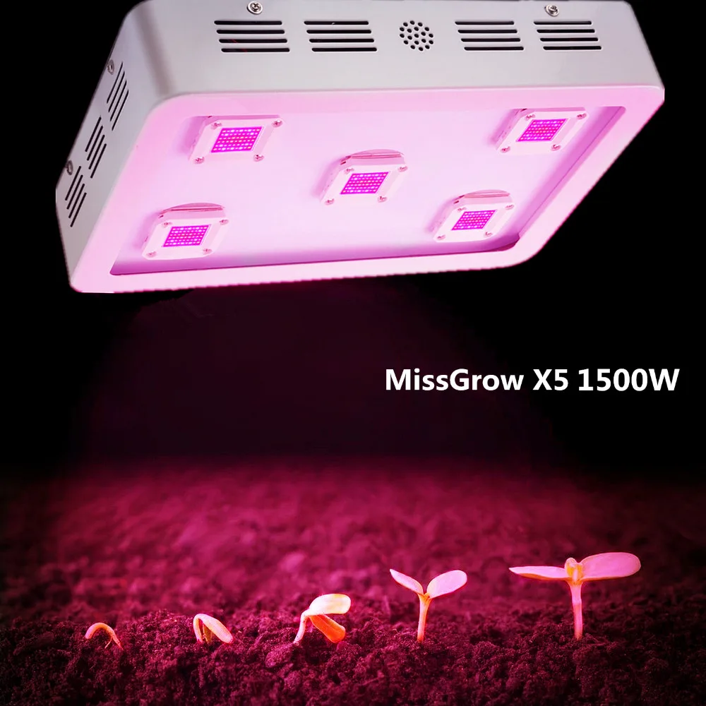 MissGrow X5 1500W COB LED Grow Light Kit Full Spectrum 410 730nm For