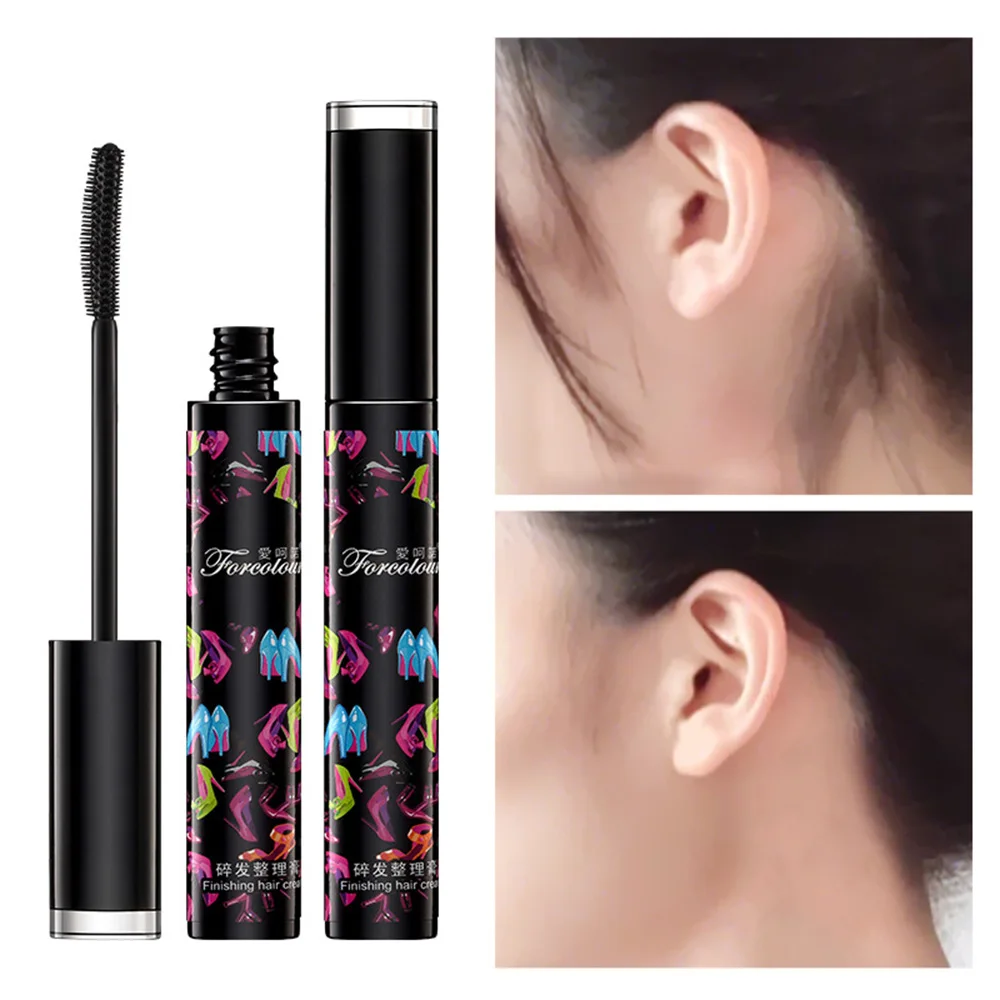 Hair Styling Gel Instant Finishing Cream With Mascara Brush Head For Women Girls 15ml Portable