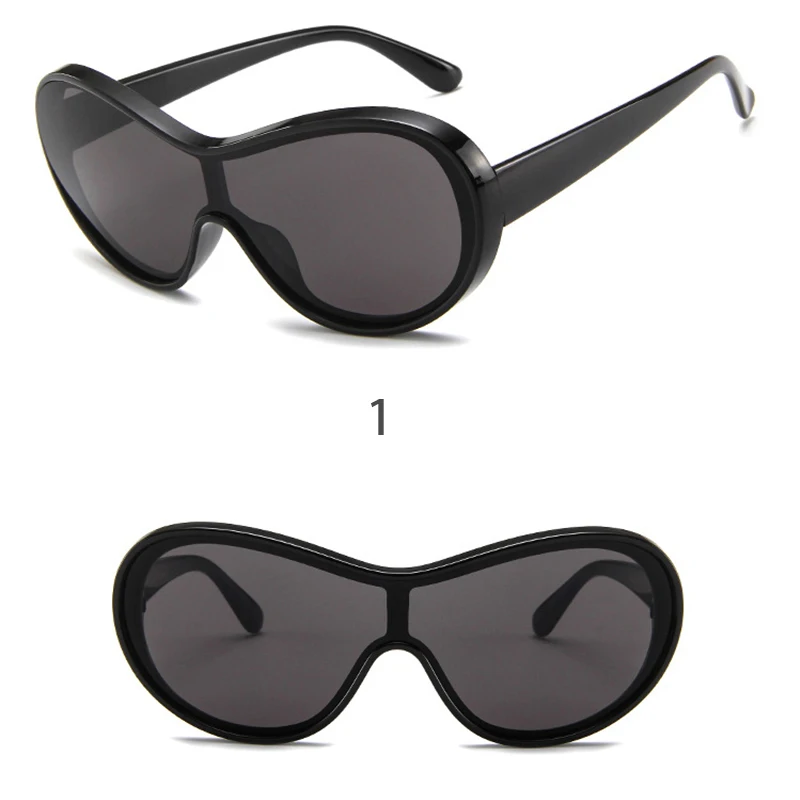 Новые солнцезащитные очки оверсайз wo мужские солнцезащитные очки большие черные солнцезащитные очки ветрозащитные мужские солнцезащитные очки ретро квадратные очки без оправы - Цвет линз: 98003-1