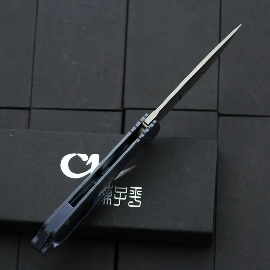 CH3501 высокое качество Флиппер складной нож AUS-10 сталь подшипники TC4 Титан Открытый Отдых Охота фрукты Карманные Ножи EDC инструмент