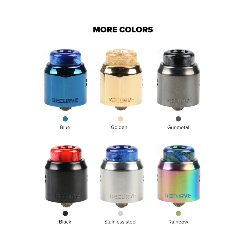 Newest Original Wotofo Recurve Dual RDA Tank with 10pcs cotton and 0.18ohm A1 Mesh E Cigarette Vaporizer Atomizer for 810 510 (9)