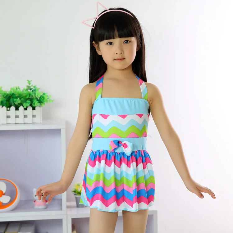2015 Baby Girls Rainbow Swimwear Separates Swimsuit For Girls Child ...