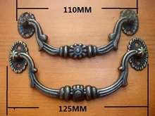 20 Pieces125mm * 49 мм античная латунь ручки мебели кабинет ручку коробка для ювелирных изделий рукоятки ящика усилие / 150 * 60 мм