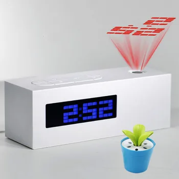 

Projection Alarm Clock With Fm Radio Electronic Gift Clock Multifunctional Electronic