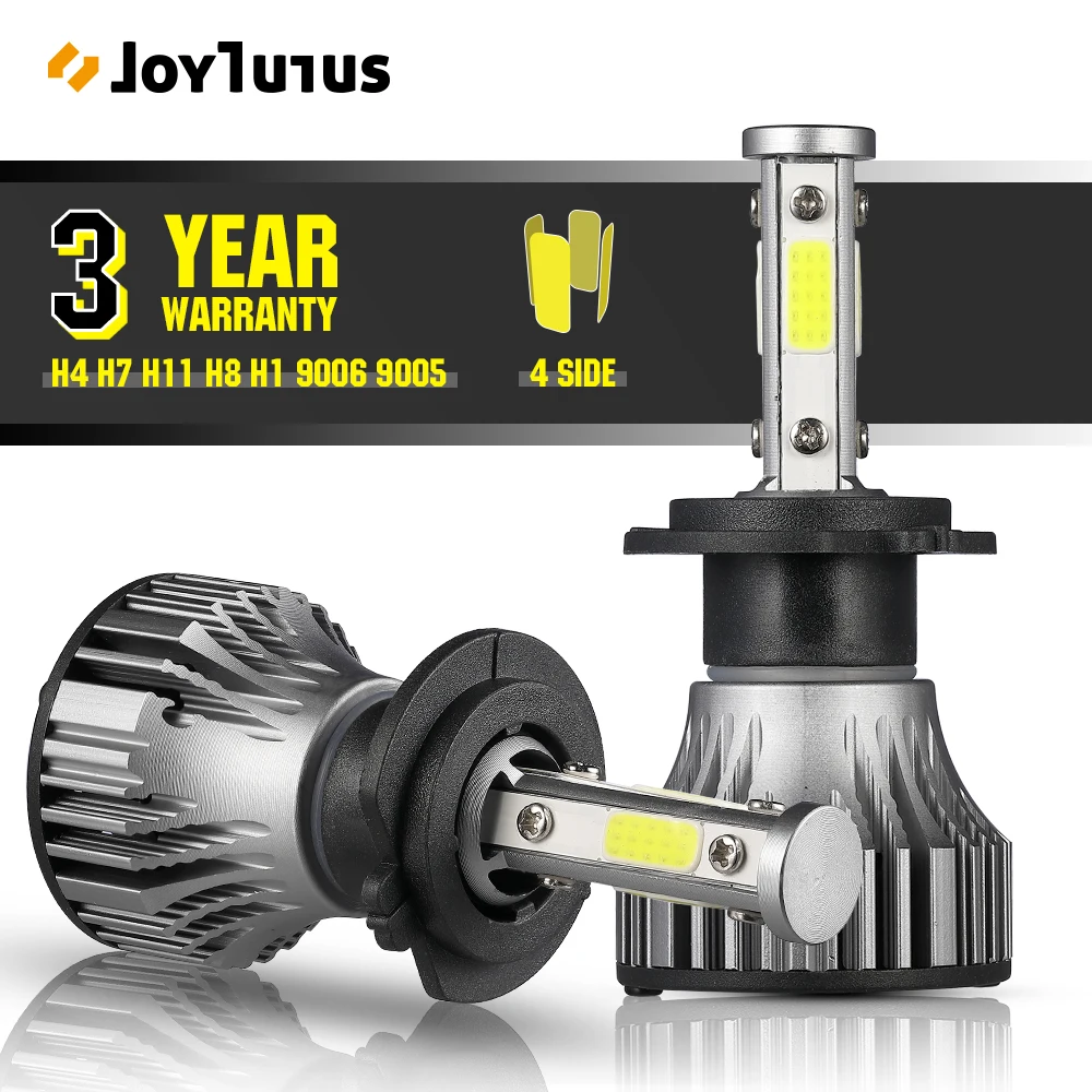 

2pcs 4 Sides H4 LED H7 Car Headlight Bulb H11 LED Headlight 6000K 10000LM 360 Degree High Power Automotivo Bulb H8 Inner Driver