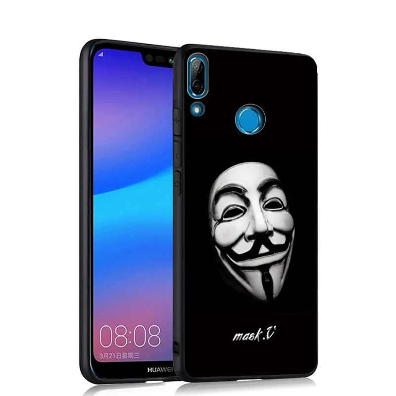 Huawei P20 P30 Lite чехол черный 3D рельефный для Pro Чехол Силиконовый мультяшный TPU P 20 30 |