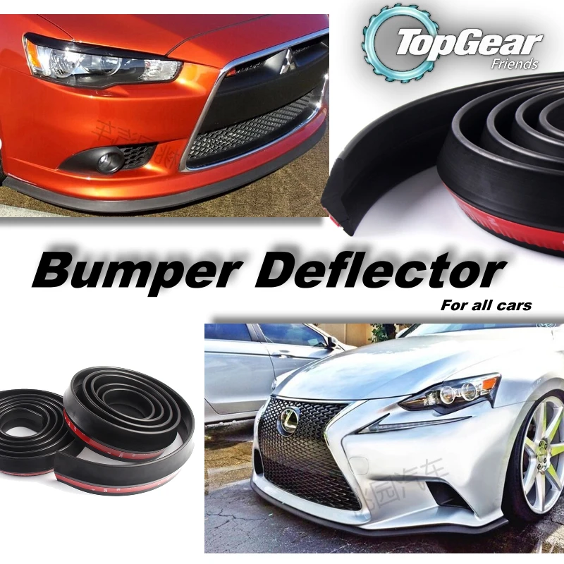Bumper Lip Deflector Lips For Car Front / Rear All Sides Spoiler Lip