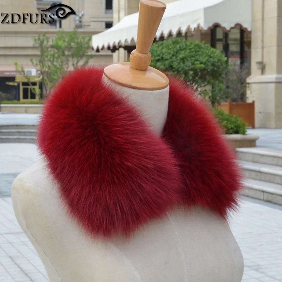 ZDFURS* Женская одежда Аксессуары для воротника модные меховые шарфы из натурального Лисьего меха воротник квадратный ZDC-163007