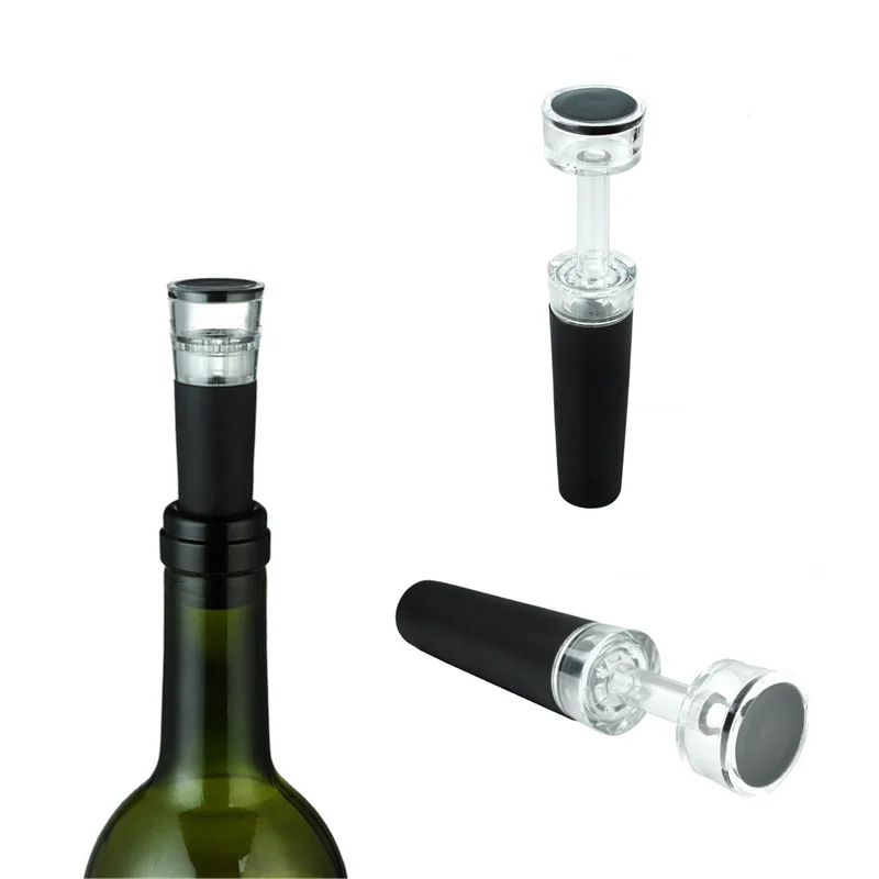

1pc Plastic Vacuumize Stopper Air Pump Vacuum Retain Freshness Stopper for Wine Oil Bottle Plug Cap Bar Kitchen Accessories