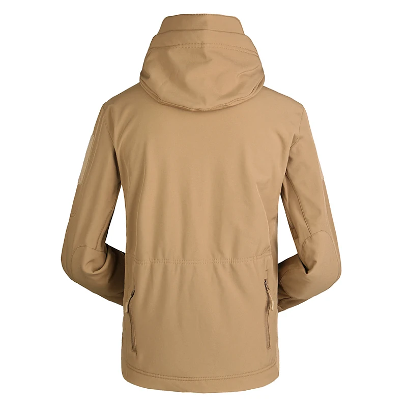 Revestimento de Escudo Macio dos Homens Cabolsa de Camuflagem com Capuz Térmicas à Prova de Vento Quente à Prova ao ar Livre Militar Tático Blusão Esportes Água d' 14 High Quality Esporte e Lazer