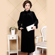 Nerazzurri New 2017 Winter Long Faux Mink Fur Coat Thick Warm Solid Loose Fit Fake Fur Jackets Women Coats 5xl 6xl Plus Sizes