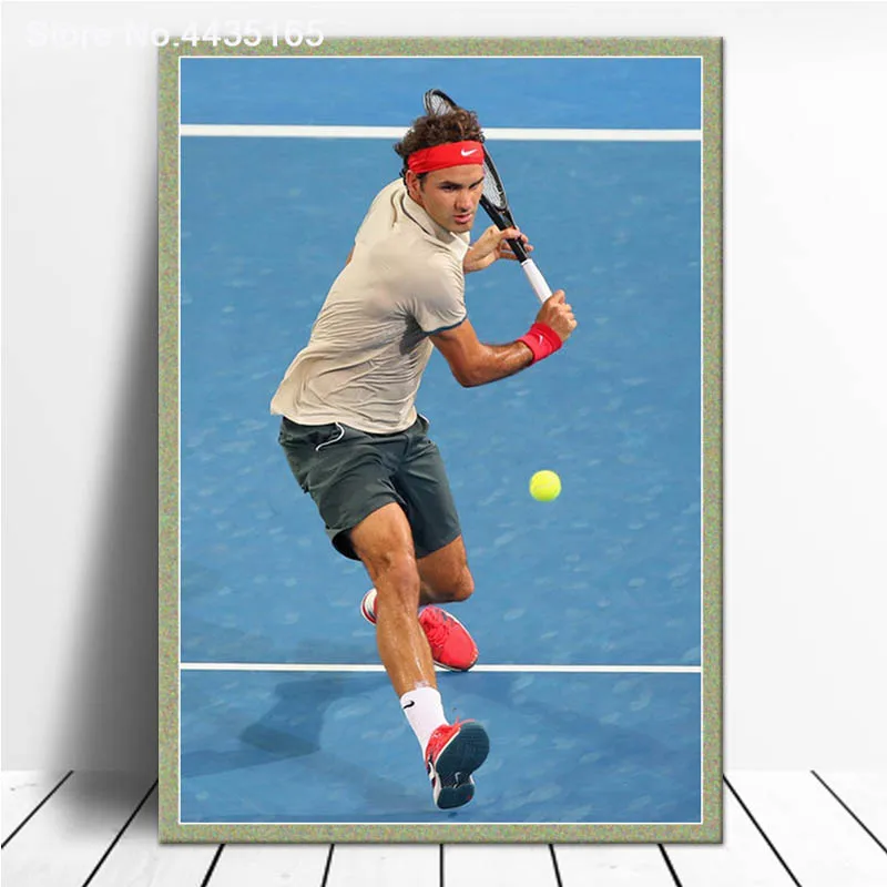 Roger Federer Tennis Player Game Art Large Poster Prints
