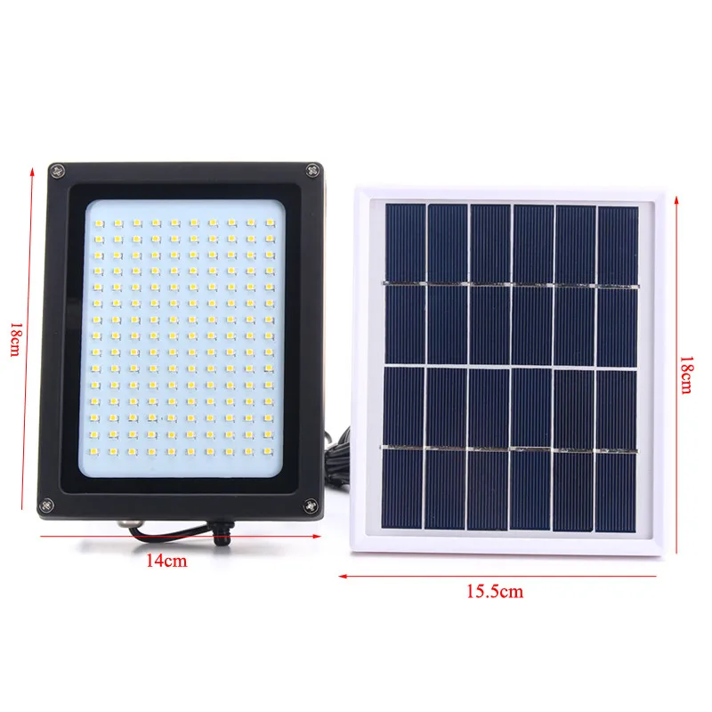Conjunto de Led Projector com Painel Movido a Energia Sensor de Movimento Emergência à Prova Solar Luzes Inundação 150 Led 3528 Smd Segurança Dwaterproof Água 1 Ip65 6 Cheap Lâmpadas solares