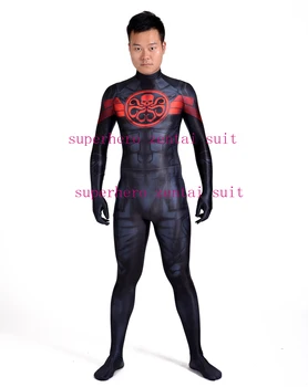 

Captain America Hydra Cosplay Costume Hail Hydra Zentai 3D Print Lycra Spandex Halloween Male Superhero Catsuit Free Shipping