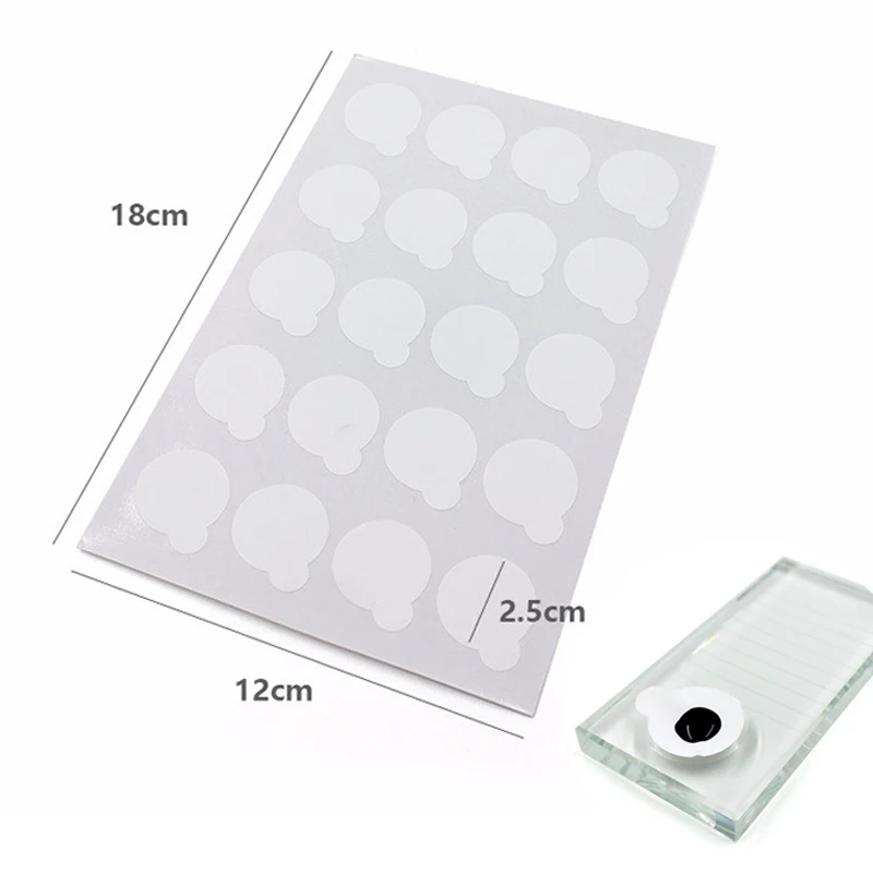 

BEAUTY7 100pcs Disposable Eyelash Glue Holder Pallet Patches Sticker Makeup Eyelash Extension Glue Pads Stand on Eye Lash Pads
