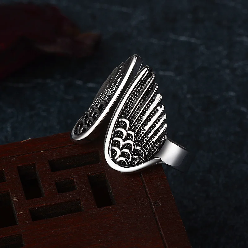 Новое поступление Ретро Винтажные кольца кольцо с крыльями ангела для женщин вечерние ювелирные изделия цена серебряные ювелирные изделия аксессуары