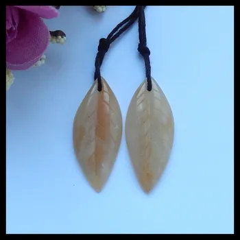 

Semi-precious stones, Jewelry accessories,Carved Leaf Amazonite fashion Earring Bead,31x13x4mm,4.8g