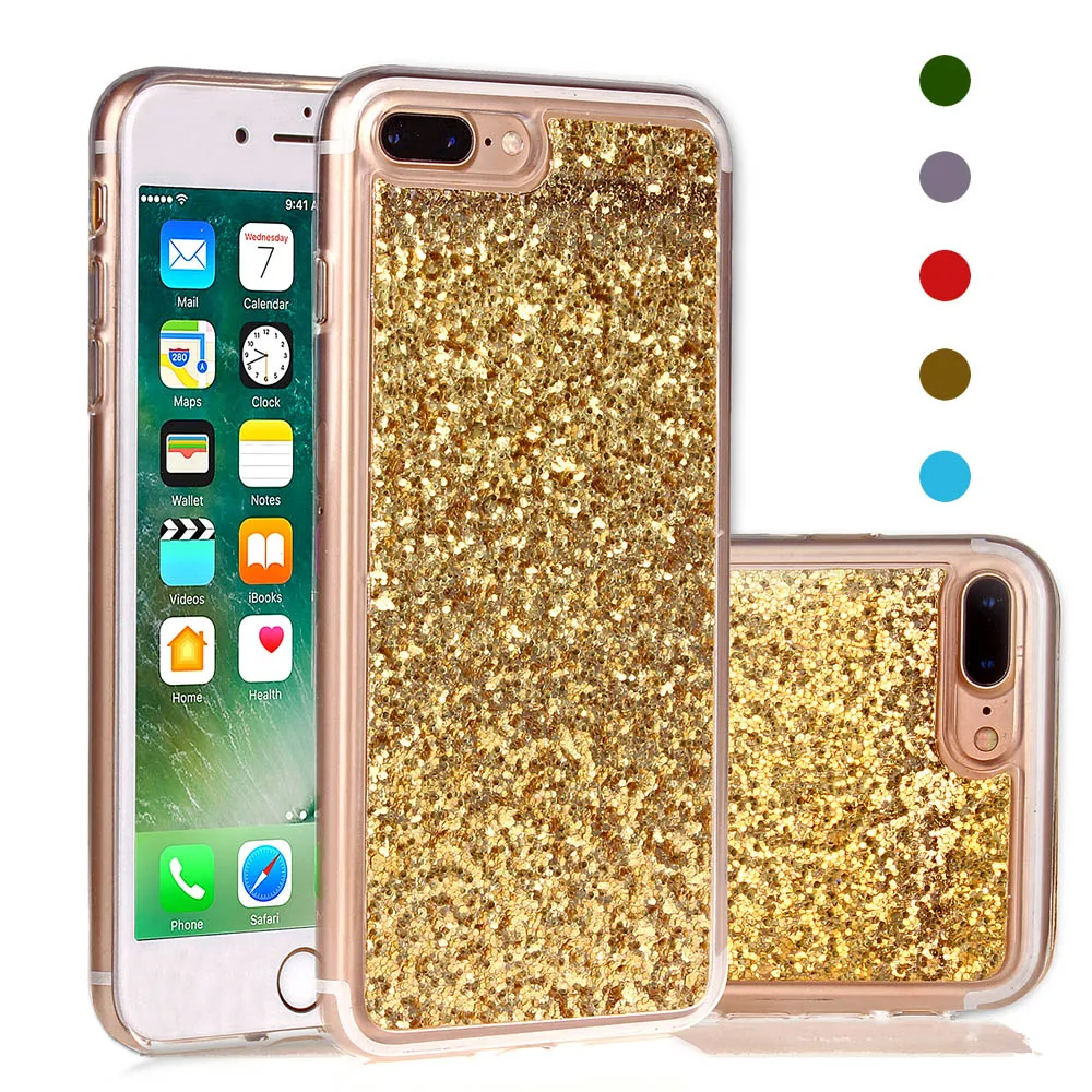 

OLOEY for iPhone 7 8 plus Case Glitter Bling Soft TPU Silicone Cover for Coque iPhone 6 6s plus Funda for iPhone 5 5s se 4s capa