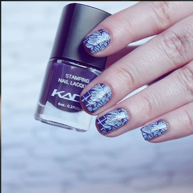 KADS New Noble Purple Women Love Nail Art Stamp Stamping Polish Nail