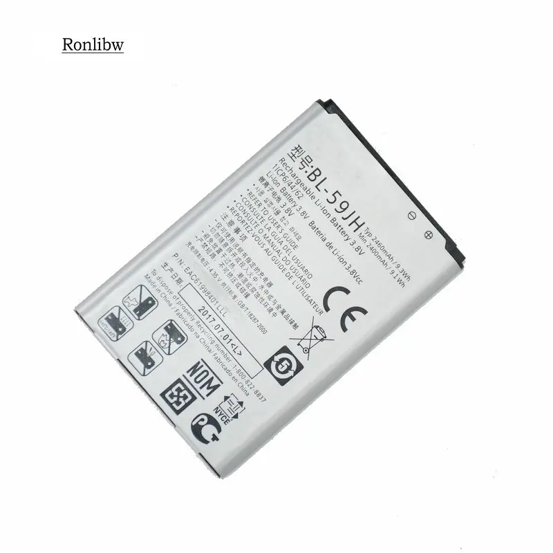 Ronlibw 2460 мА/ч 3 8 V BL 59JH запасная батарея для LG Optimus L7 II двойной P715 F5 F3 VS870 Lucid2 P703 P659 F6 D500