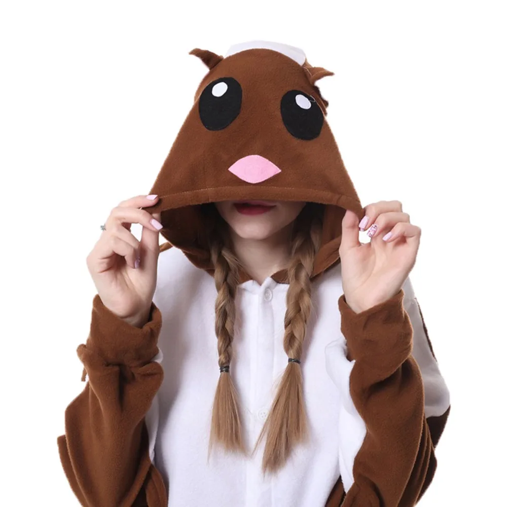 Флис Kigurumi пижамы животных летчик Мышь Косплэй взрослый костюм комбинезоны унисекс пижамы