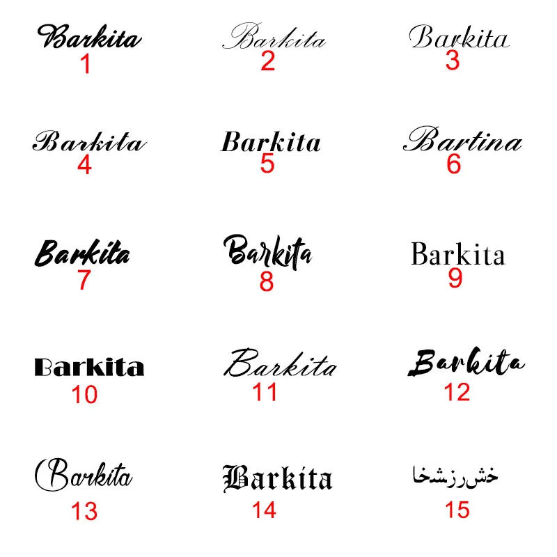 custom name font