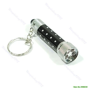 

Ultra bright Mini 5 LED Flashlight Torch Key Chain Key Ring Keychain Black