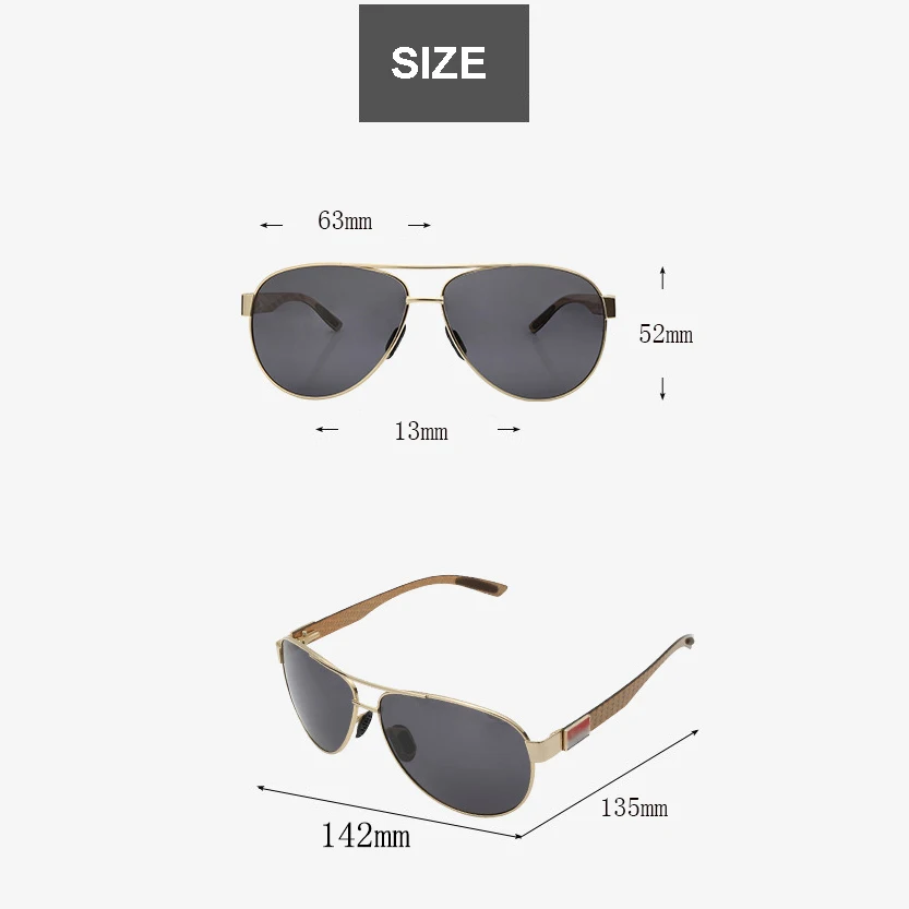 Vintage fashion pilot sunglasses men polarized carbon fiber metal luxury brand glasses driver sunglasses women for holiday 8111Y