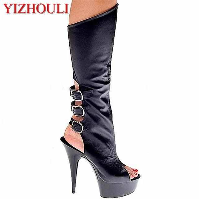 black pvc mules