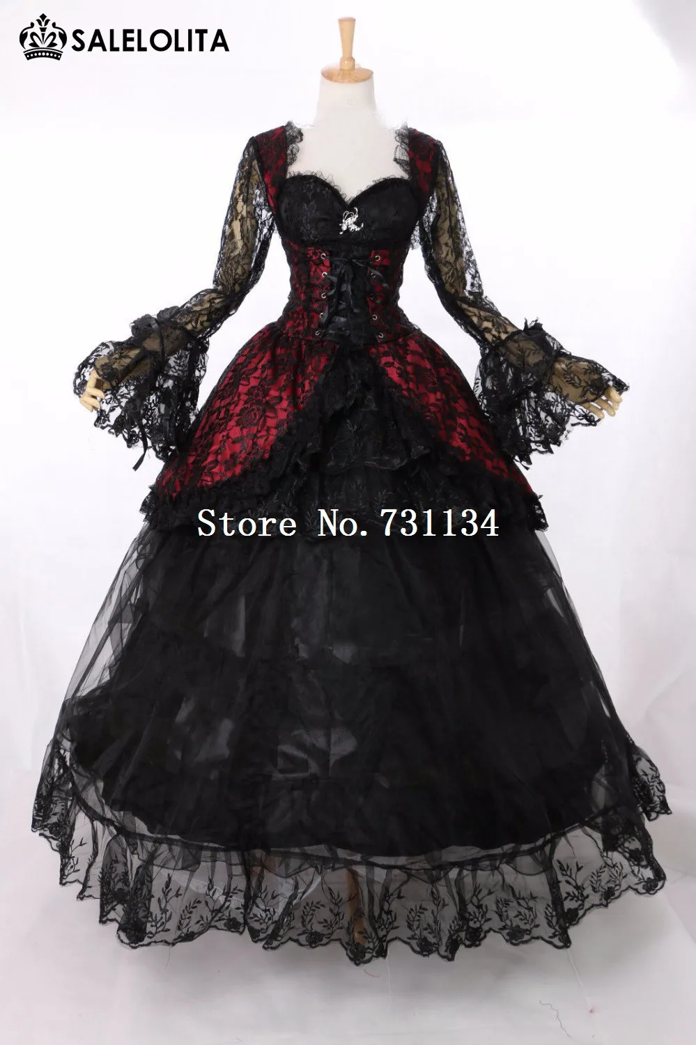 Абсолютно новое готическое платье 18-го века в викторианском стиле в стиле Лолиты Шварц Марии Антуанетты