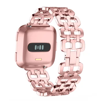 

23mm Stainless Steel Watch Band Double Hole Replacement Strap for FitbitVersa Lite GDeals