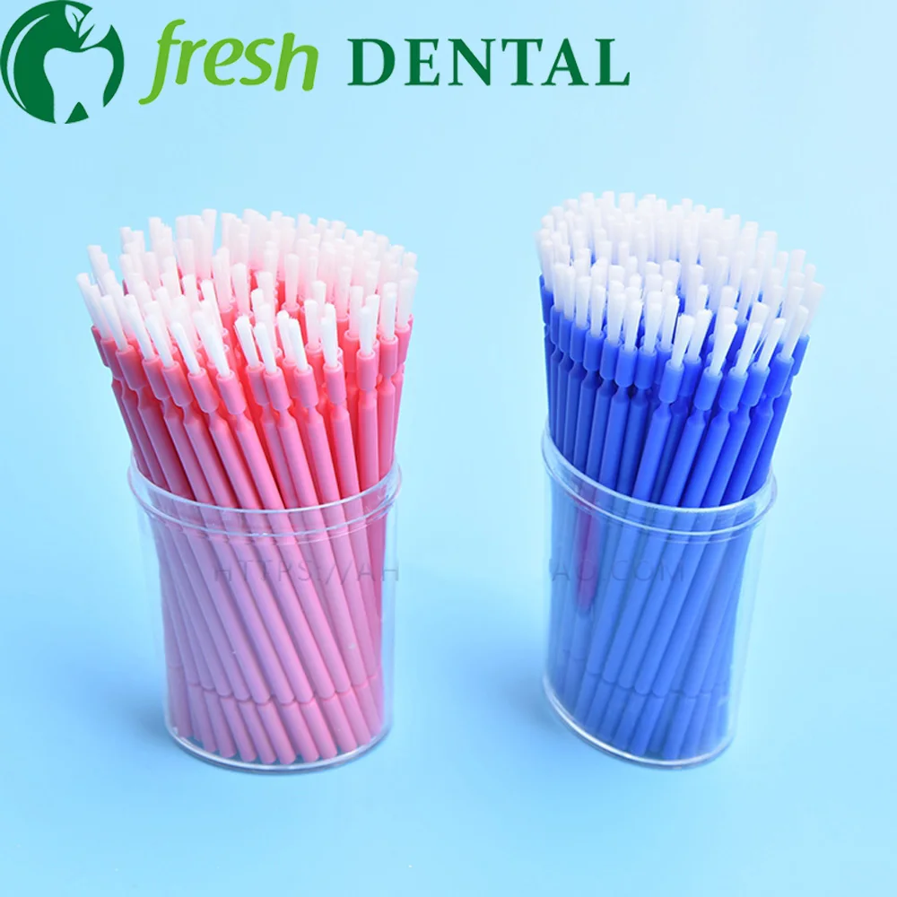 4PCS Dental Micro Brush Applicator DuPont brush Long hair Solon Use