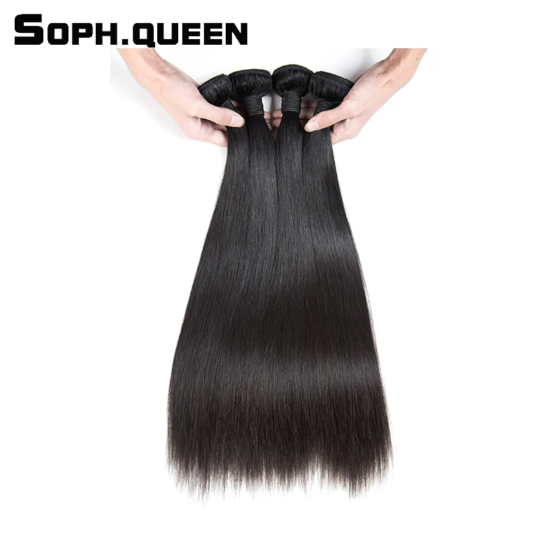 Soph queen Peruvian Virgin Hair Straight Bundles Human Hair Extension 4