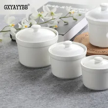 GXYAYYBB 1/набор горячей лапши суп горшок высокая температура тушеное рагу маленькая керамическая кастрюля милый мини керамическая кастрюля покрытая